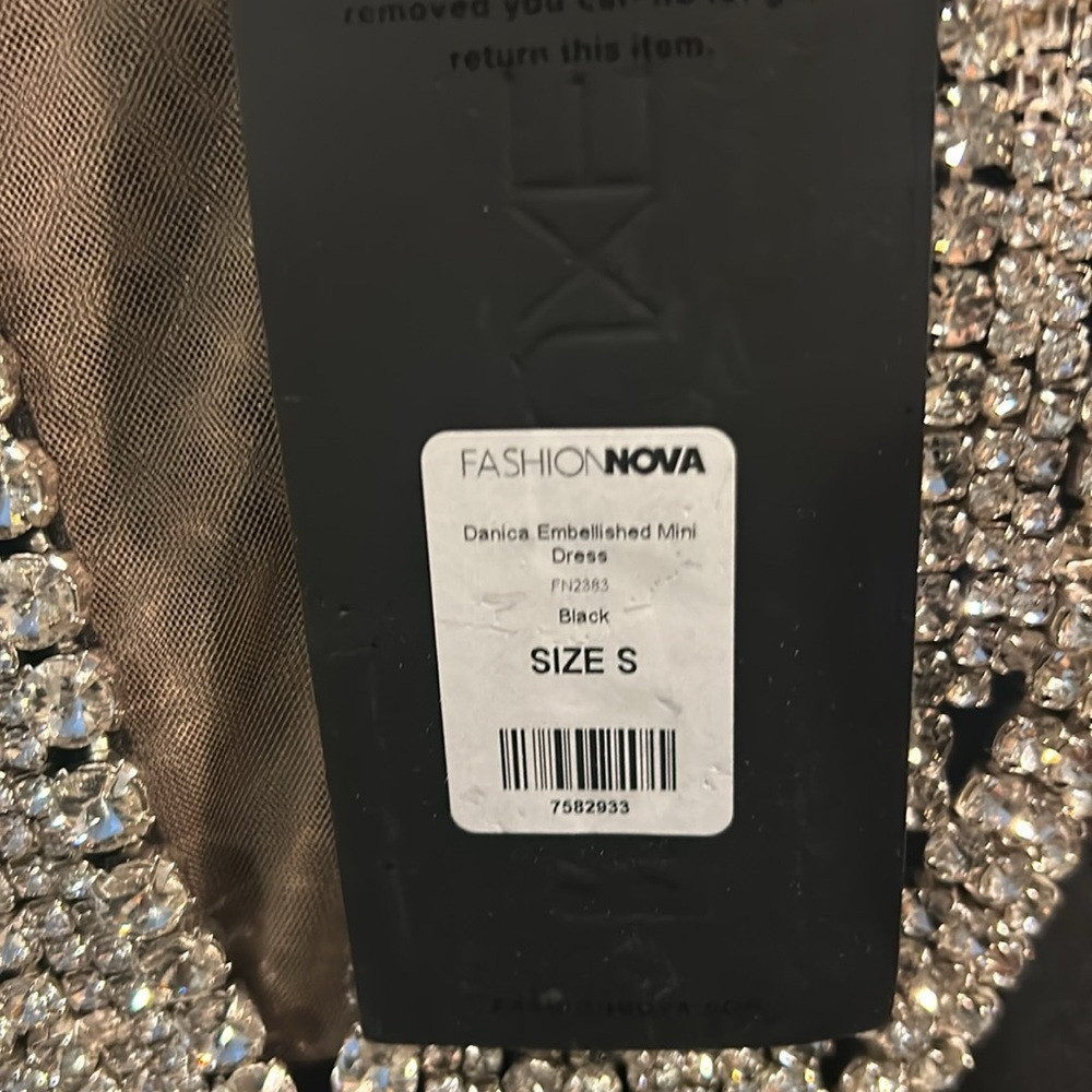 Fashion NovaLuxe Black Dress with rhinestone Accents - Picture 4 of 6